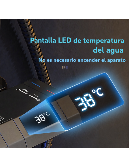 JUEGO DE DUCHA CON DISPLAY Y LUZ LED PHOENIX